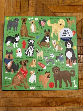 New Mudpuppy Dogs 500-Piece Puzzle - Colorful Dog Breeds